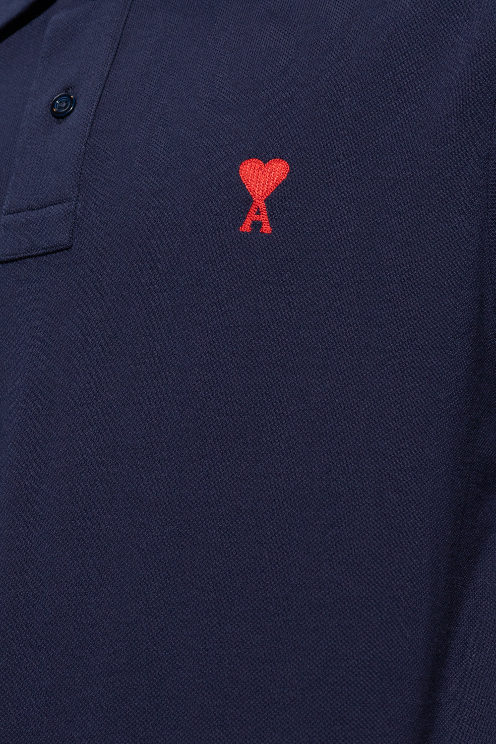 【送料&関税込】Ami Alexandre Mattiussi Blue Polo Shirt With Ami Alexandre Mattiussi Dark Blue Wool Blend Polo Shirt